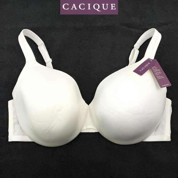 Cacique Support Solution 46D Bra Satin Full Coverage Underwire NWT - Picture 1 of 12